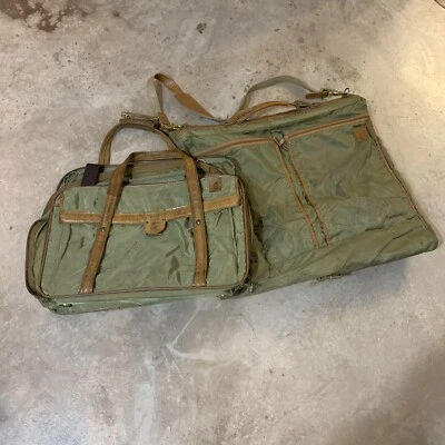 HARTMANN Nylon Hanging Garment Bag & 19” Carry-On Bag w/Leather Trim - Image 1 of 4