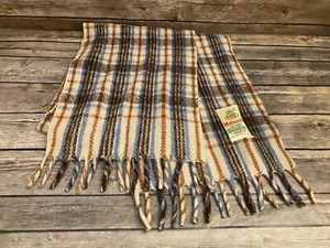 Mahavir Herren Merinowolle Karo Schal Oswal Indien 55x10 - Bild 1 von 3