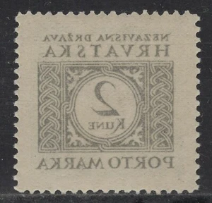038 - CROATIA 1942 - NDH - Porto 2 Kune - ERROR - Abklach - MNH - Picture 1 of 2