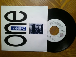 PROMO WARNER BROS  45 7" RECORD w/PS/BEE GEES/ONE/1989 POP ROCK/NR MINT - Picture 1 of 4