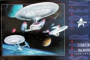 Star Trek 25th Anniversary 3 Enterprises Final Frontier Ltd Ed Poster NEW ROLLED - Picture 1 of 3