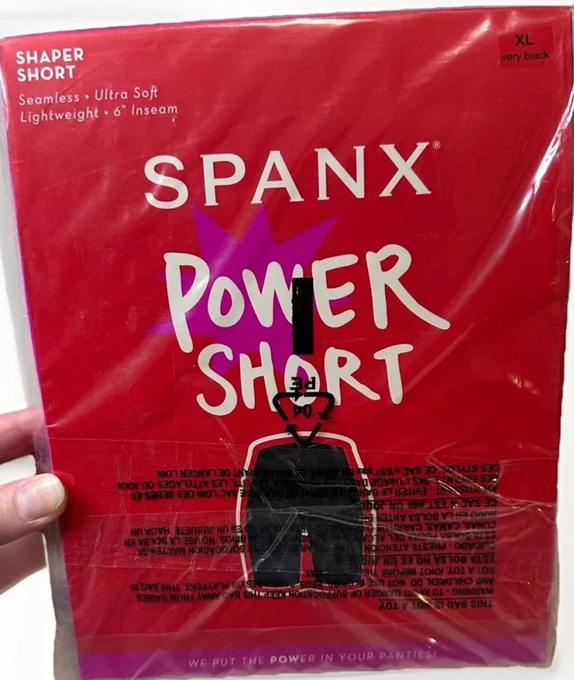 Spanx Women's Power Shorts Style 2744 Very Black XL