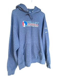 Vtg Volley America Hoodie Crewneck Sweatshirt Blue Jerzees L Volleyball Size L - Picture 1 of 5