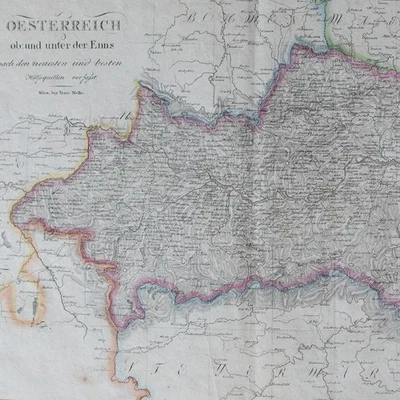 Österreich Historische Landkarte Tranquillo Mollo koloriert Kuperstich um 1818 - Bild 1 von 4
