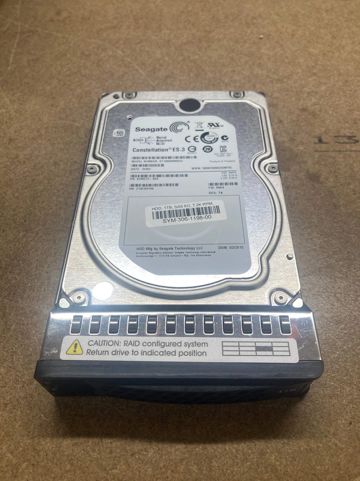 SYM-306-1198-00 Symantec 1TB 6GB/s 7.2K 3.5" SAS HDD - Image 1 of 1