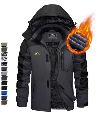 Men's Thermal Ski Snow Jacket Winter Outdoor Mountain Climbing Casual Work Coats - Image 1 of 4