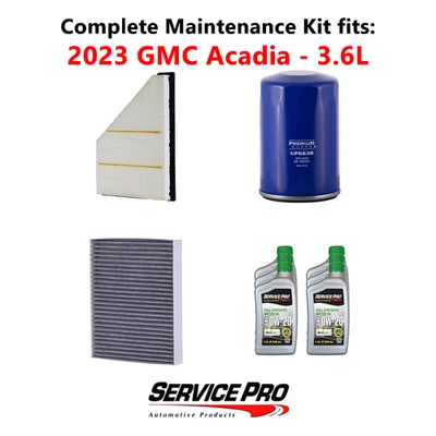 2023 GMC Acadia 3.6L Complete Oil, Air & Cabin Filter Kit (0W-20) - Image 1 of 4