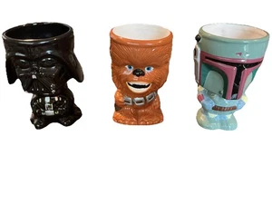 Lot 3 Star Wars Galerie Darth Vader, Chewbacca, Boba Full Body Mug Cup Goblet - Picture 1 of 19