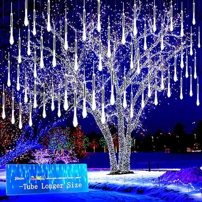 USB Powered 8 Tubes LED Meteor Shower Lights Christmas Garden Wedding Decor - Image 1 of 4