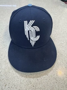 MLB Authentic New Era Kansas City Royal Hat Blue Size 7 3/4 - Picture 1 of 12