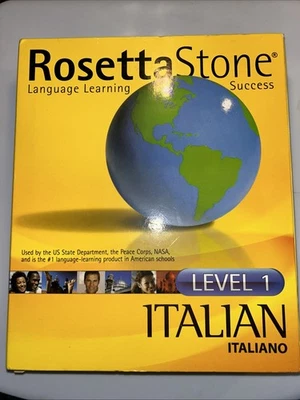 Rosetta Stone Italian Level 1 Open Big Box Cd-Rom Complete Includes Manual! - Image 1 of 4