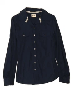 CONVERSE Womens Shirt UK 14 Medium Navy Blue Cotton DU44 - Picture 1 of 3