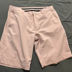Bonobos Men Golf Shorts Pink Chino Performance Flat Front Size 33 10" Inseam - Picture 1 of 4