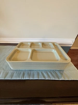 Milestone Set Of 7 Heavyweight 6 Compartment Melamine Tray 10" x 14" - Image 1 of 4