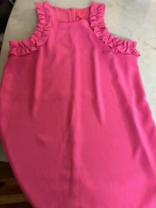 Abito donna Lilly Pulitzer con zip posteriore Kailee e volant Roxie rosa taglia XL - Foto 1 di 3