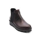Mally 5963 Burgundy Black Pressed Leather / Elastic Panels Ankle Boot 35 / US 5