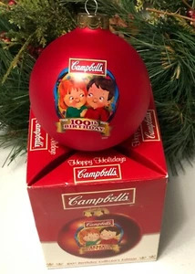 Campbell's 100th Birthday Red Christmas Ornament 1904-2004 Collector's Edition - Picture 1 of 10