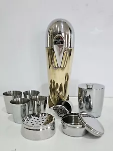 Vintage DRGM versilberter Zeppelin Blimp Form Cocktail Shaker - Bild 1 von 17