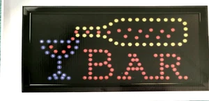 Lighted Bar Sign Electric LED Display Man Cave Home Bar Wall Decor - Picture 1 of 3