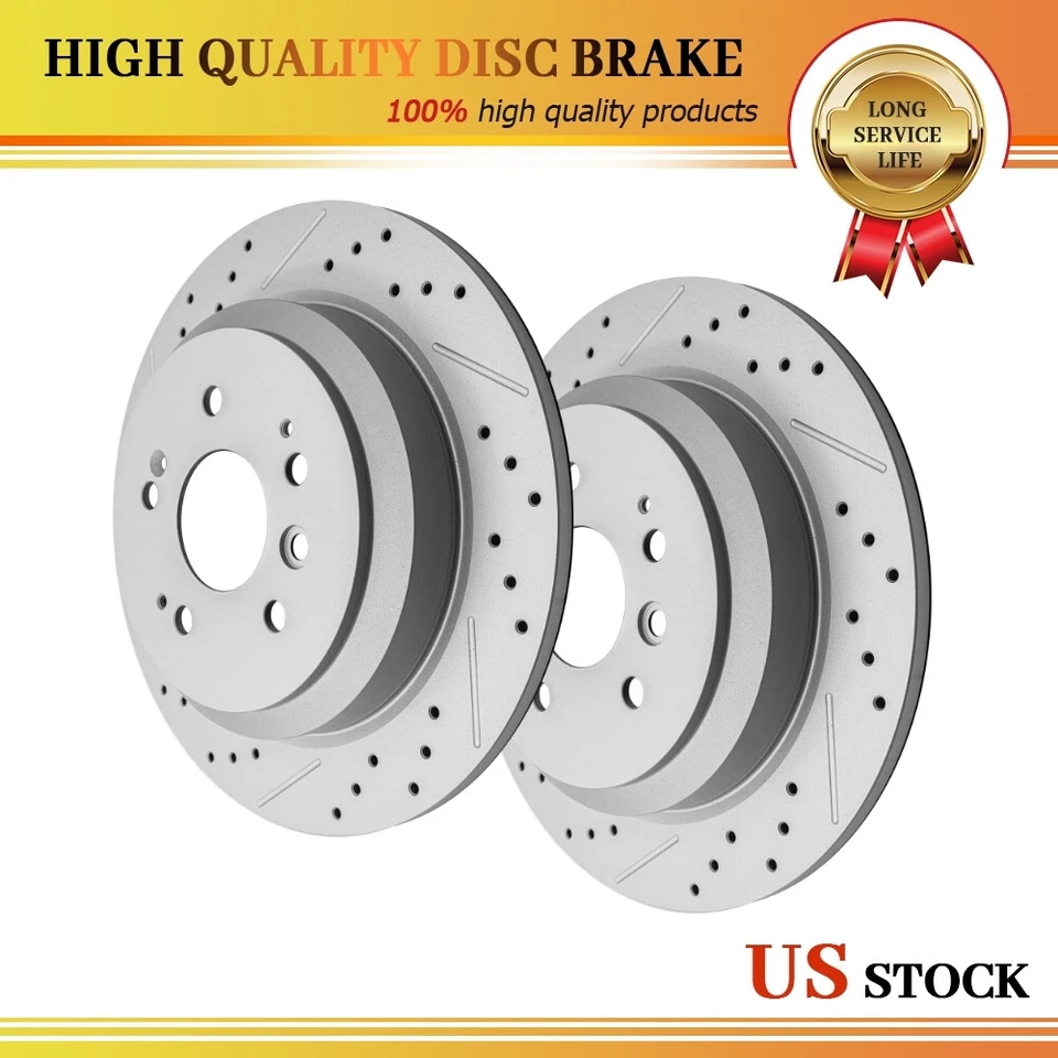 Kit de rotores de freno de disco de ranura de taladro de recubrimiento trasero para Honda Pilot 2016 2017 2018-2022 Foto 1 de 4