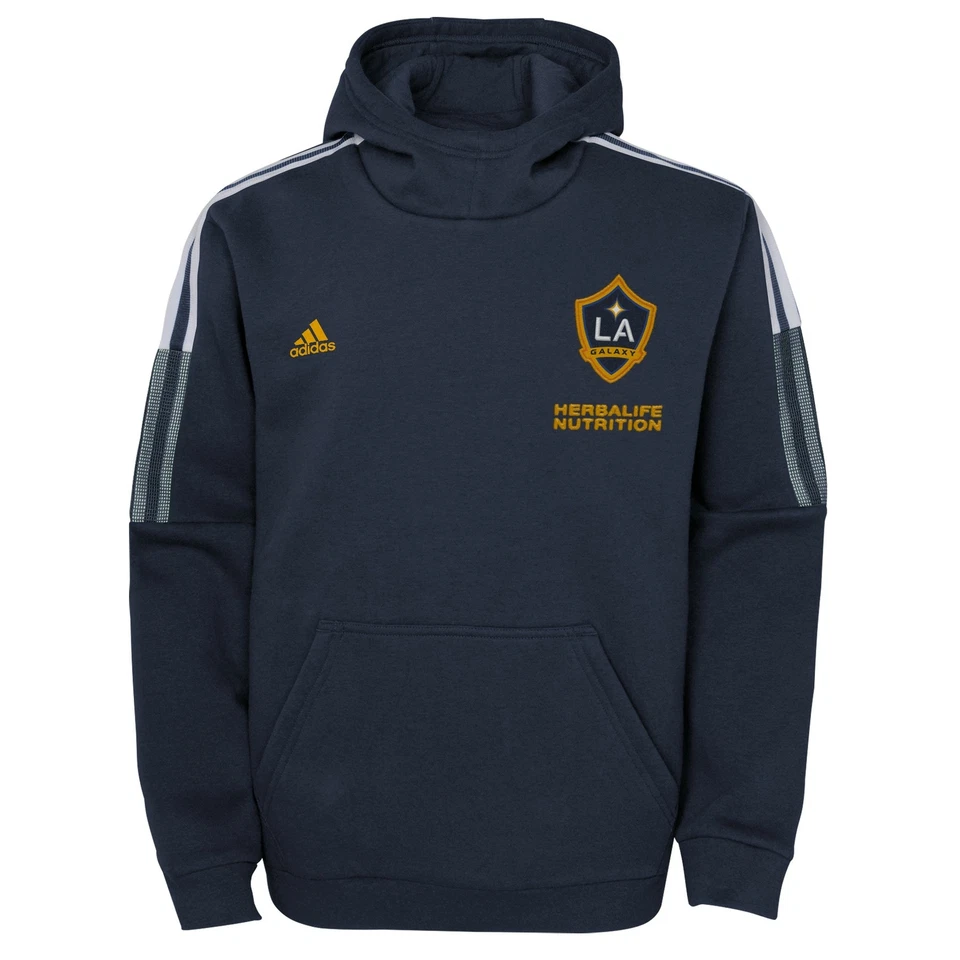 Sudadera con capucha de viaje Adidas Los Angeles Galaxy MLS para niños (4-7) Anthem, azul Foto 1 de 1
