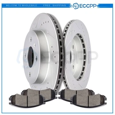 Front Ceramic Brake Pads And Rotors For Saturn SC Saturn SL1 1993-01 Saturn SW2 - Image 1 of 4