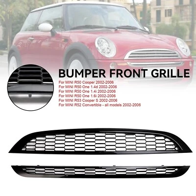 2PCS Honeycomb Mesh Front Bumper Grill for Mini Cooper R50 R52 R53 2002-2006 - Image 1 of 4