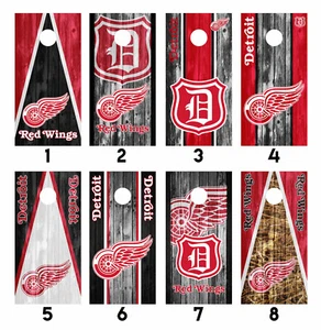 Detroit Red Wings Cornhole Wrap Skin Decal Vinyl Sticker MANY DESIGNS SK70 - Picture 1 of 1