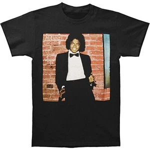 Michael Jackson Men's MJ Off The Wall Closeup T-Shirt Large Black - Picture 1 of 2