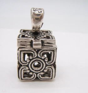 VTG NORRIS STERLING SILVER 925 PRAYER BOX PENDANT OR CHARM - Picture 1 of 4