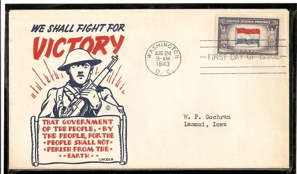 SCOTT 913 NETHERLANDS OVERRUN NATIONS FIRST DAY COVER FDC - Image 1 of 1