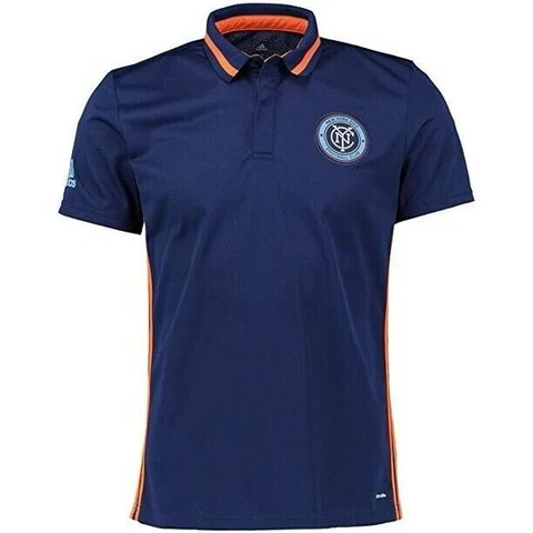 Adidas Men's New York City Football Sideline Team Polo Short Sleeve,Navy, Medium Cover