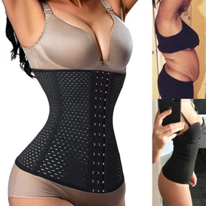 Corset Waist Trainer Slimming Body Shaper Shapewear Tummy Control Girdle Belt UK - Picture 1 of 18