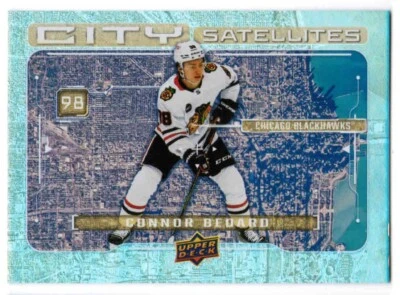 24/25 2024 UPPER DECK SERIES 1 CONNOR BEDARD CS-12 CITY SATELLITES GOLD 09/10 - Image 1 of 2