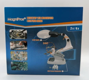 Magnipros desktop led magnifier helping hand 2x/4x magnifier - Picture 1 of 3
