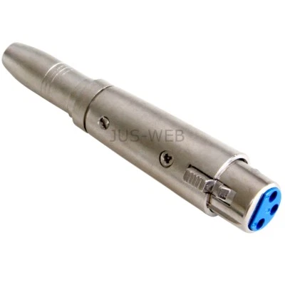 WENTRONIC Adaptador de audio XLR embrague, hembra a conector jack mono de 6,35 mm, embrague acv