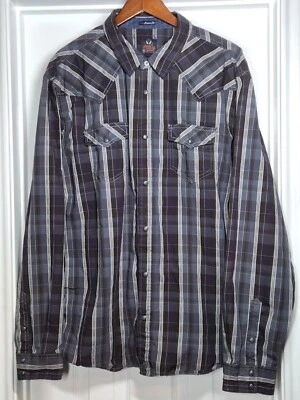 Moonshine Spirits Brad Paisley Shirt Mens XXL Pearl Snap Plaid Western Cowboy - Image 1 of 4
