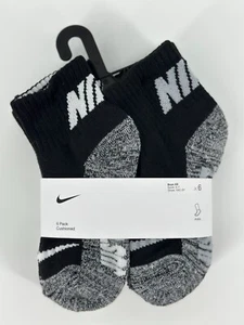 Nike Boys Socks Youth Kids 6 Pack Shoe Size 10C-3Y Ankle Cushioned Athletic NWT - Picture 1 of 11