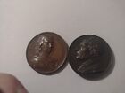  Rare Bronze Mathematician Medals - 1727 Isaac Newton & 1818 Joseph Lagrange