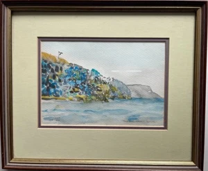 JOE LAKE AUSTRALIAN SMALL FRAMED WC "TABLE CAPE WYNYARD TASMANIA" 1993 - Foto 1 di 7