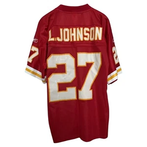 Reebok Kansas City Chiefs Larry Johnson #27 Jersey Stitched Men’s Medium Red - Picture 1 of 15