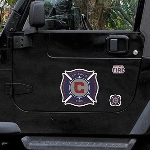 Chicago Fire SC 8" x 8" Multi-Pack Magnets 2 Packs of 3 Magnets NWT Cover