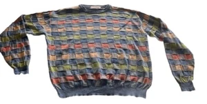 Vintage Norm Thompson sweater Adult M multicolor stripe long sleeve casual mens - Picture 1 of 7