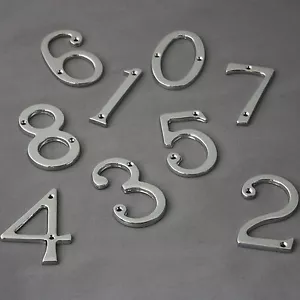 Traditional Chrome Front Door Numbers  - Picture 1 of 14