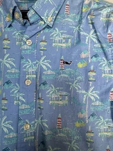 Vineyard Vines short sleeve button down whale shirt-boys Medium - Picture 1 of 4