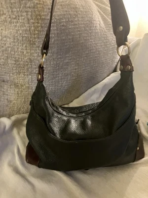 Valentina Made in Italy Dark Green Genuine Leather Hobo Shoulder Bag  - Изображение 1 из 4