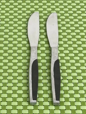 Mar-Crest EBONY ELEGANCE Stainless 2 Dinner Knives Black Handle Flatware  8 1/8" Foto 1 de 4