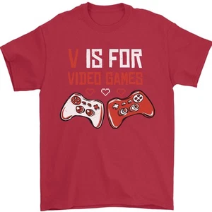 V Es Para Videojuegos Camiseta Divertida Para Hombre 100% Algodón - Imagen 1 de 28