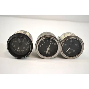 Stewart Warner Oil Pressure 80 PSI Vacuum Gauge Lot of 3 SW 82322 284-AH Hot Rod - Picture 1 of 12