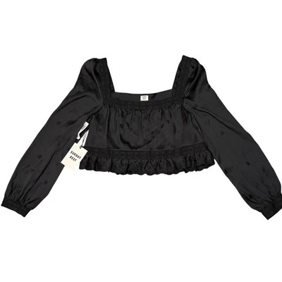 Blusa Aritzia Sunday Best para mujer talla XS Mayday recortada satinada nueva con etiquetas Foto 1 de 4